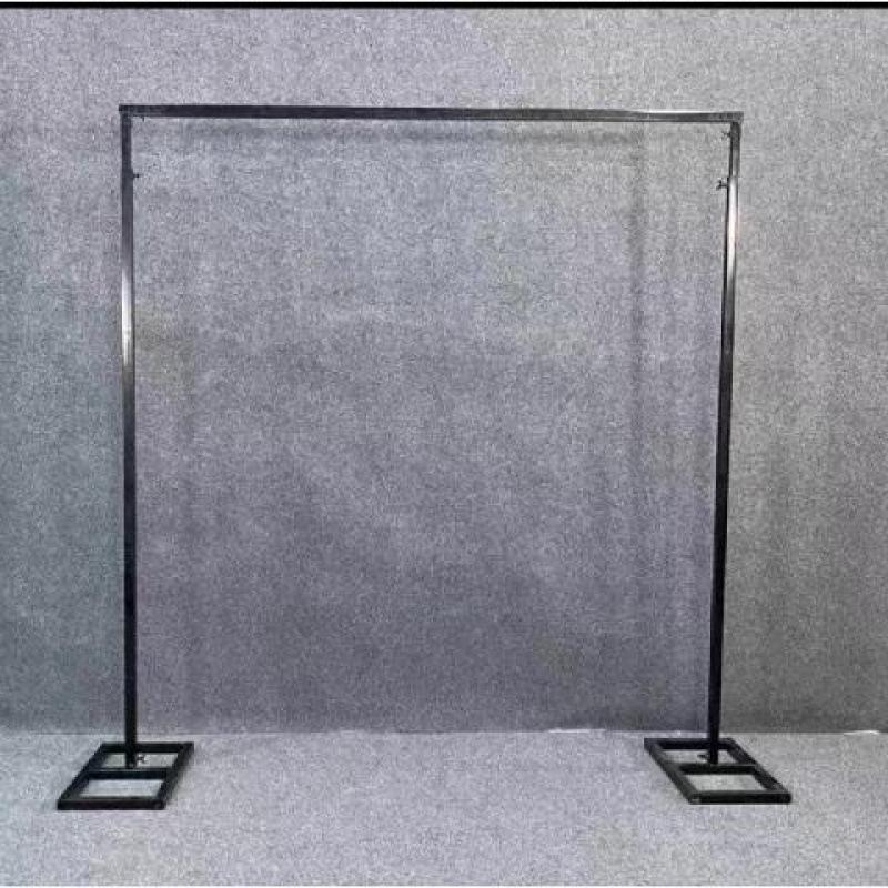 Gold Iron Wedding Arch with Telescopic Rods - Decorative Frame for Event Backgrounds