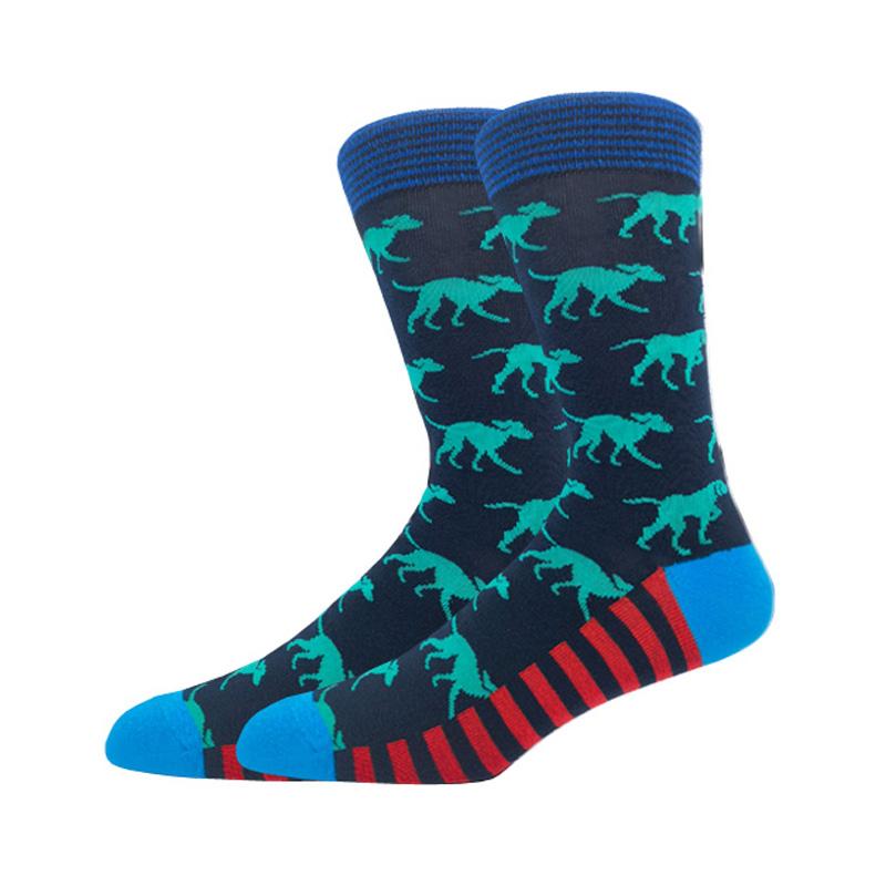 Modă Bărbați Toamnă Iarnă Șosete Skateboard Fericit Creativ Pinguin delfin rechin koala Șosete Noutate Echipaj Amuzant Șosete Bărbătești