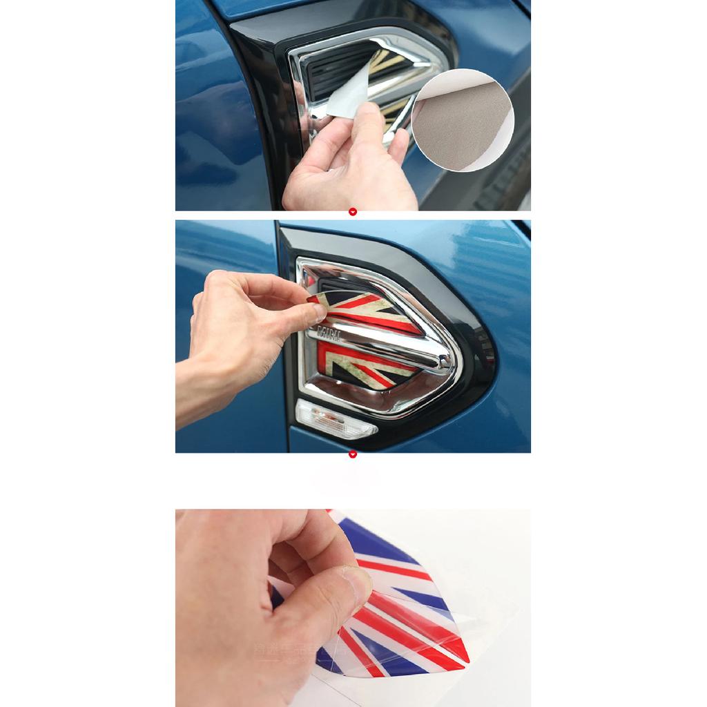 4Pcs/Set Union Jack Crystal Epoxy Side Fender Sticker Decals Decoration Car Styling For MINI Cooper F60 Countryman Accessories