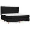Maison Exclusive - Sommier à lattes de lit avec matelas Noir 180x200 cm Tissu