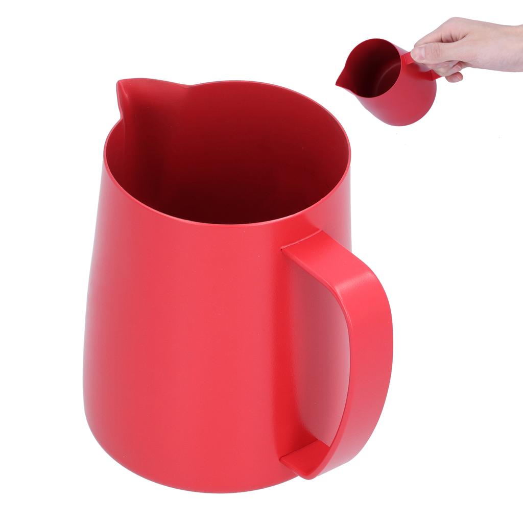 600ml Coffee Latte Art Pitcher Jug Milk Frothing Cup Coffee Making Accessory Red