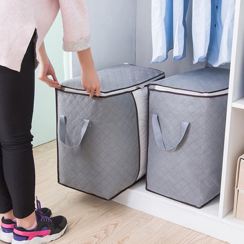 Borsa porta piumone grigia impermeabile - Organizzatore per vestiti in tessuto non tessuto antipolvere