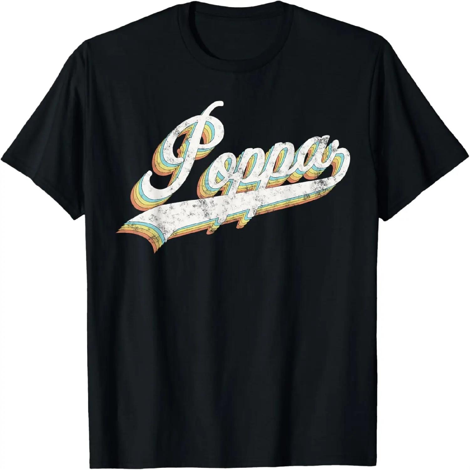 Poppa Retro Style Father’s day gift Funny Poppa Grandpa T-Shirt XXXXXL разноцветный