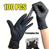 Black Disposable Nitrile Gloves Latex & Powder Free for Tattooing Manicures Salon Cleaning Disposable Food Working Latex Glove