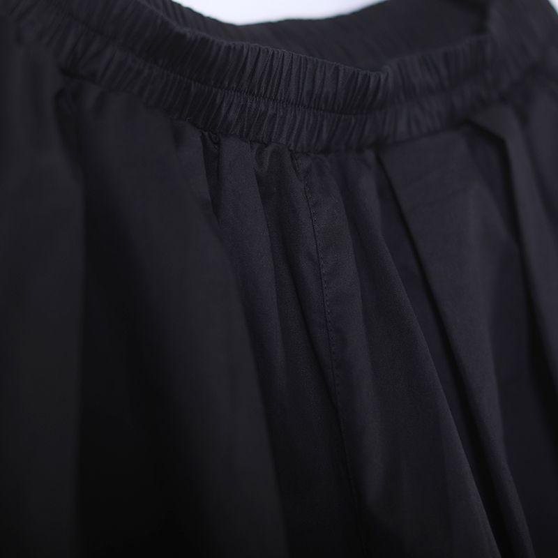 Letní volné kalhoty plus size v korejském stylu pro ženy, umělecké se stahováním u kotníků, jednobarevné, délka 9/10, lampionové kalhoty