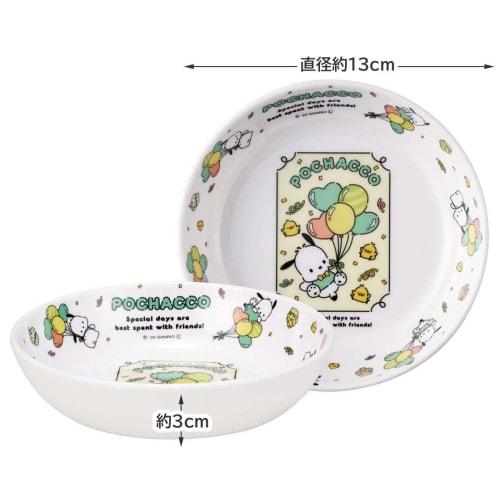 Skater Melamine Small Bowl, 260ml, Children's Tableware, Sanrio Pochacco Party Design, 13cm, MBL3P-A
