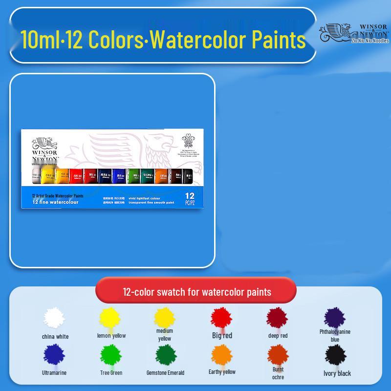 Winsor & Newton 24-kleuren aquarelverfset, 10 ml - Ideaal voor kinderen & studenten