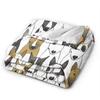 Soft Warm Flannel Fleece Throw Blanket for Bedroom Living Rooms Sofa Couch Funny Bull Terrie Print Large Size Bed Blankets