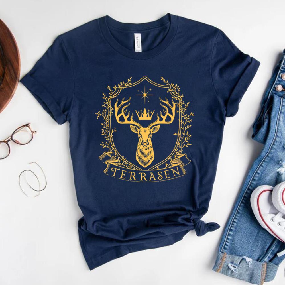Terrasen Shirt Throne of Glass Merch Sarah J Maas Bookish Shirt Booklover Gift ACOTAR Crescent City Velaris Tops Graphic Tees