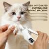2-in-1 Pet Nail Clipper And Grinder With LED Light Guard, USB Rechargeable, Suitable For Small And Medium-sized Dogs And Cats