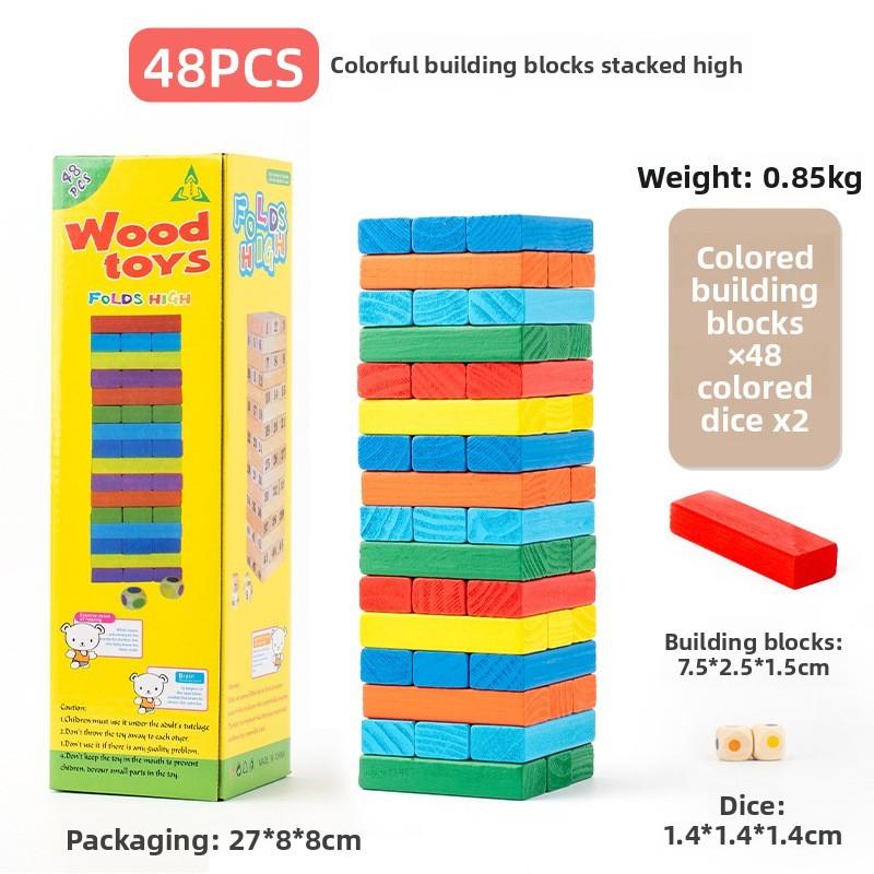 Childrens Wooden Stacking Blocks Set With Balance And Cognition For Family Play