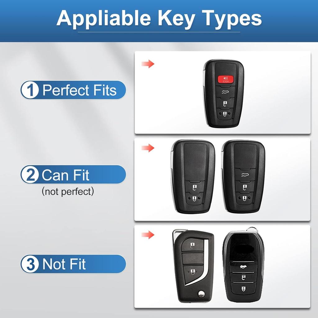 Passend für 2018–2022 Camry RAV4 Highlander Asia Dragon C-HR Prius Corolla GT86 Smart Key Cover