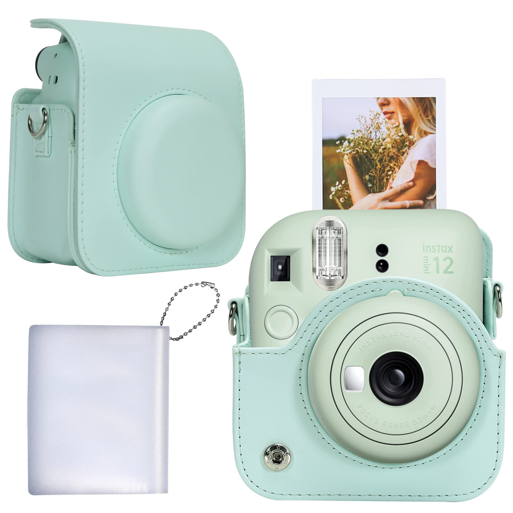 

ексклюзивне зберігання Сумісний продукт FUJIFILM Instax mini 12 11 миттєва камера INS MINI 12 з плечовим ременем м ятно-зелений [чохол Aenllosi] / (справа м ята зелений колір