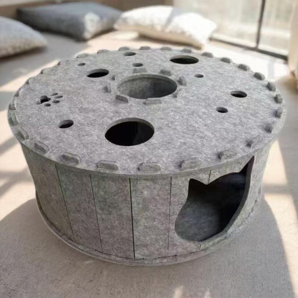 Breathable Cat Tunnel House Non-Shedding Scratching Board Cat Tunnel Play Center  Home Indoor