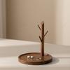 Wooden Jewelry Organizer Stand Multifunction Practical Gift Desktop Holder Earrings