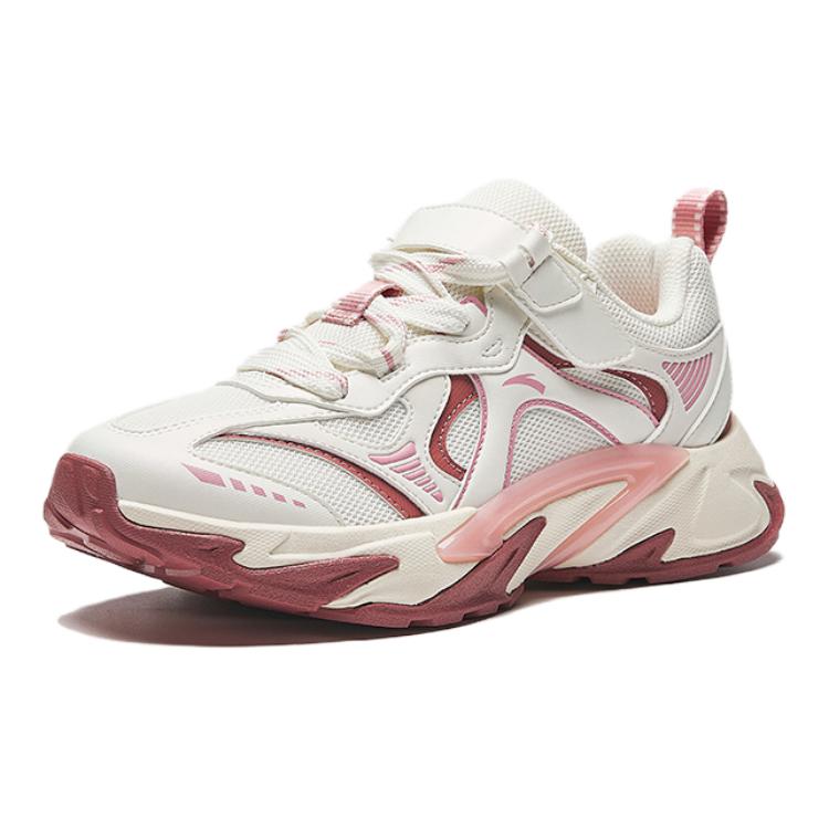 Anta Comfortable Versatile Non-Slip Durable Kids Casual Shoes Kids Casual Shoes White Red Pink A22448858-1