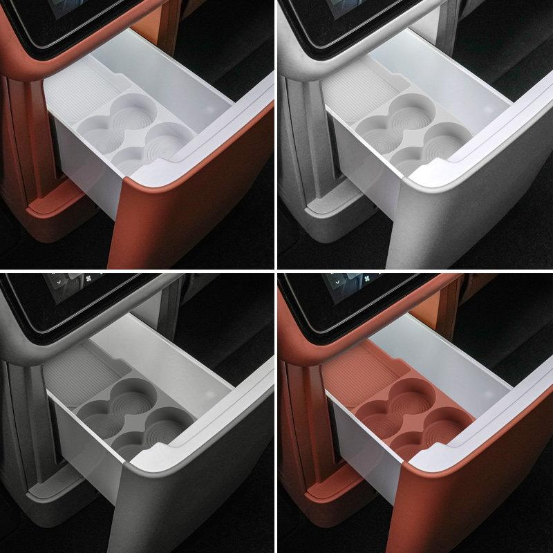 For Leapmotor D19 2026 Car Mounted Central Control Refrigerator Pad Water Cup Holder Silicone Anti Slip Interior Protection Pad