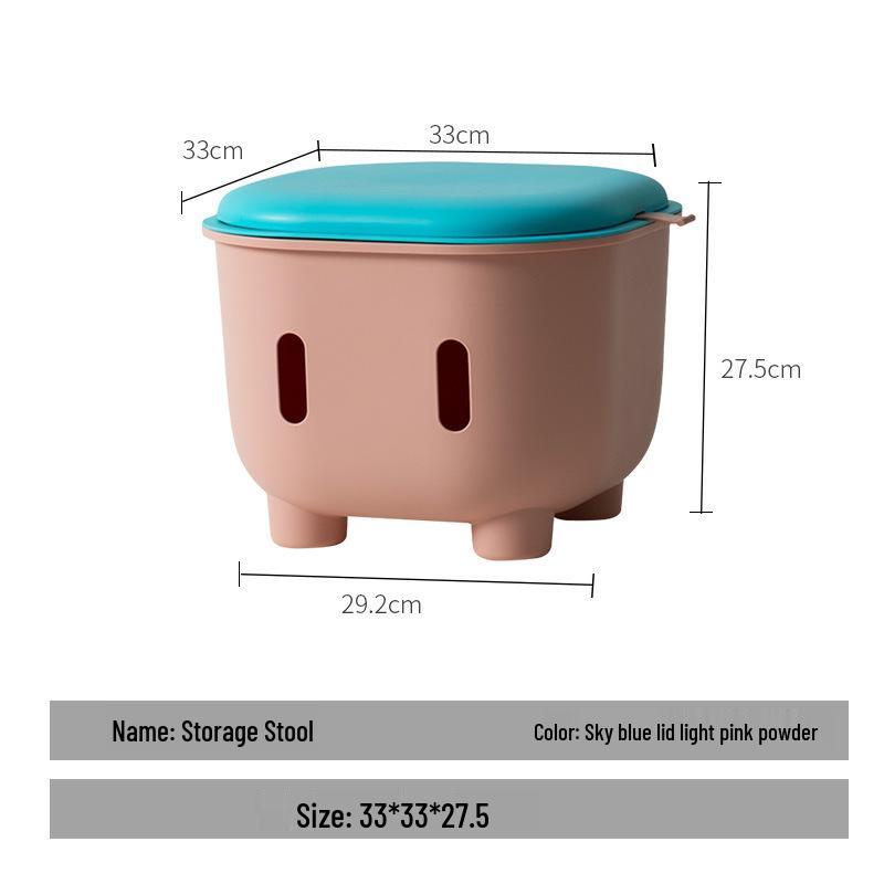 Plastic Stool for Kitchen, Living Room, Bathroom, or Kids' Room - Versatile and Sturdy for Household Use