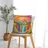 Rainbow Waterfall Art Pillow Cover  Square Cushion Cover Cute Funny Pillow Case For Living Room Chair