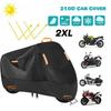 Waterproof Motorcycle Cover Heavy Duty Outdoor Rain 210T Polyester Taffeta Dust Motorbike Accessories For Outside Snow Protector
