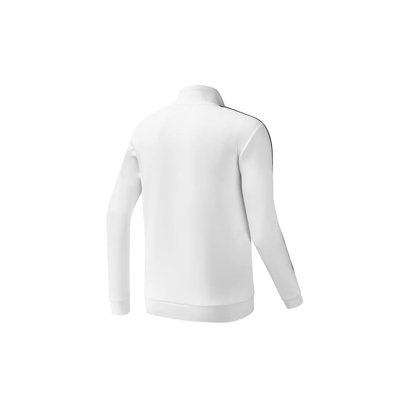 Fila Athletics Letter Logo Printed Color Block Sports Knit Coach Jacket Men Jackets Jade-White A11M113501F-WT