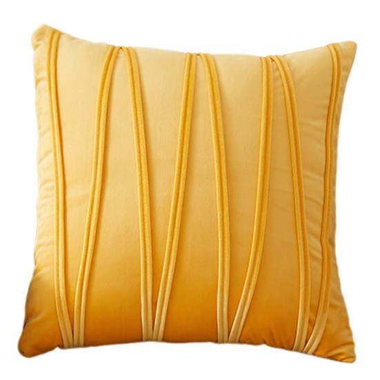 45x45CM Modern Square Pillow Shams Pressing Line Pattern Solid Color Plush Pillowcase Invisible Zipper Closure Sofa Cushion Cover Home Decoration