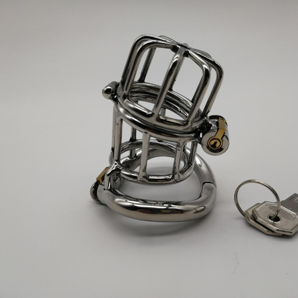 Prevent Extramarital Sex,Ergonomic Stainless Steel Stealth Lock Male Chastity Device,Cock Cage,Penis Ring Lock,Chastity Belt, M141