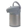 [Online Exclusive] Pearl Metal Air Pot, 2.5L, Double, Stainless Steel, Insulates for Hot and Cold Drinks, Tabletop, Wide Mouth, Upward-Angled, Metalli