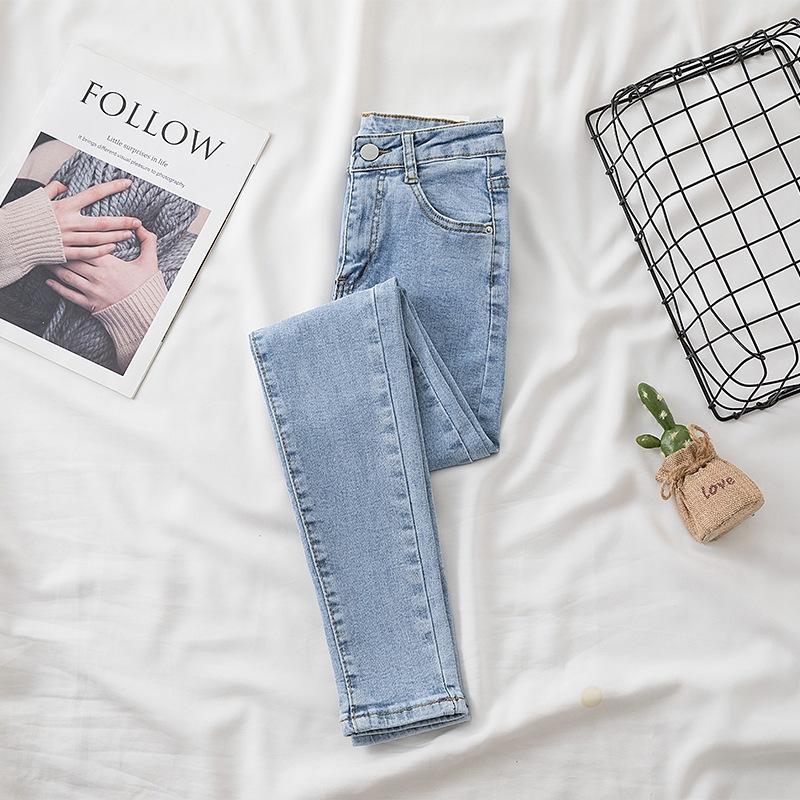 Frühling und Herbst Schlanke Skinny Damen Casual High-Waist Denim Hose Stretch Pencil Jeans Plus Size