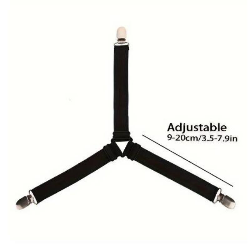 Triangle Is Fixed with Adjustable Elastic Sofa Cushion Comforter Bed with Metal Clamps Bed Sheet Clips Clothes Folder
