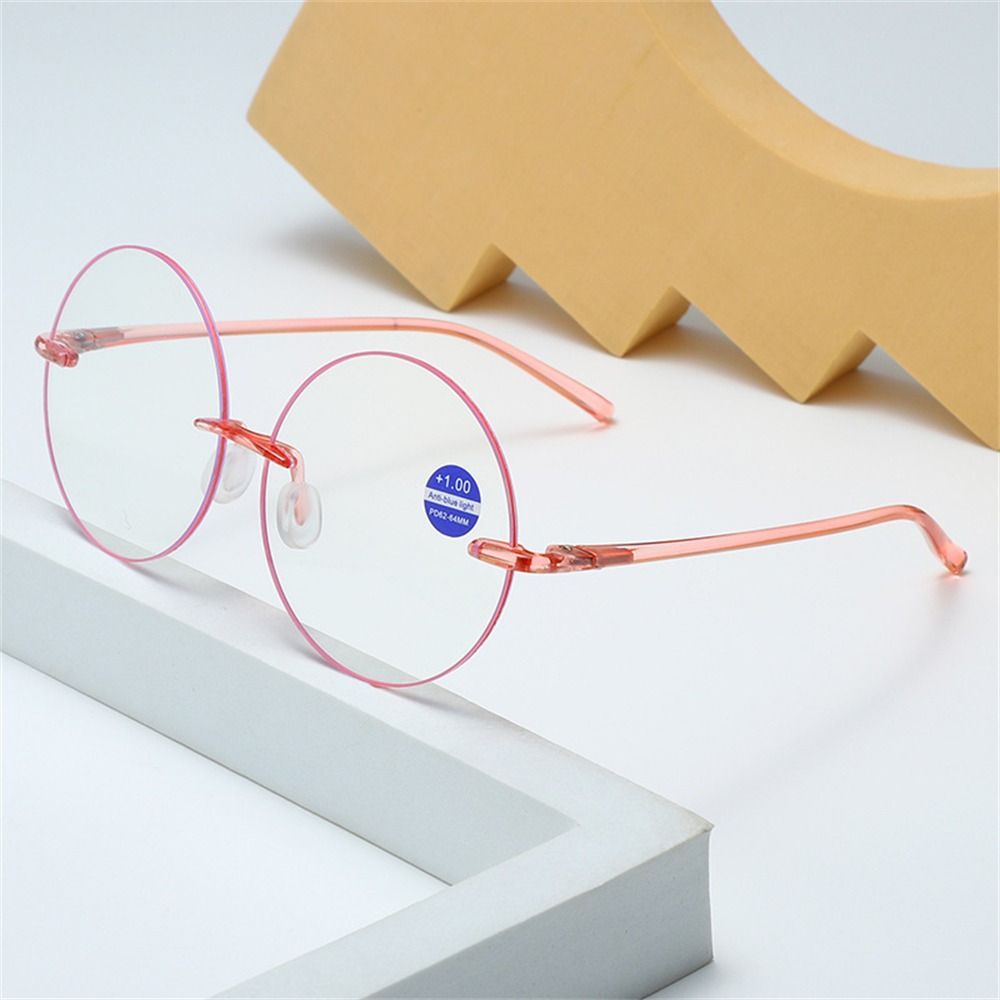 Fashion Anti Blue Light Reading Glasses Ultralight Round Frame Presbyopia Eyewear HD Vision Care for Women Men