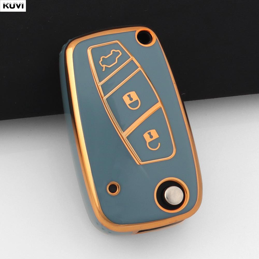 

Fashion Tpu Car Flip Key Case Cover For Fiat 500 Panda Idea Stilo Ducato Punto Bravo Grande Minibus Doblo Holder Fob Accessories