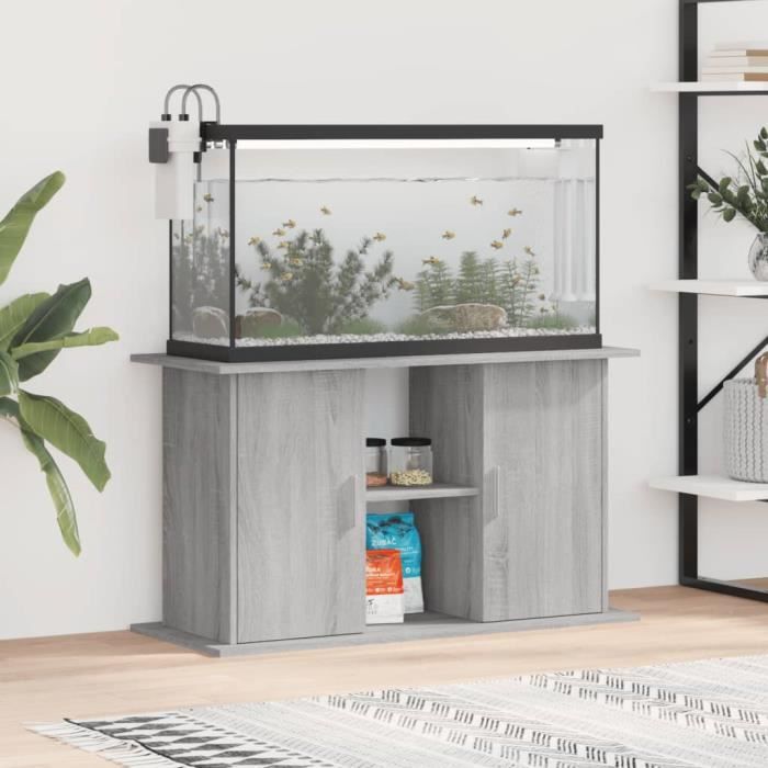 VidaXL Support pour aquarium sonoma gris 101x41x58cm bois d'ingénierie 833613