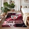 Crystal Velvet Rug Custom Name Text, Soft Non Slip Floor Mat Home DecorAthletic Bilbao FC