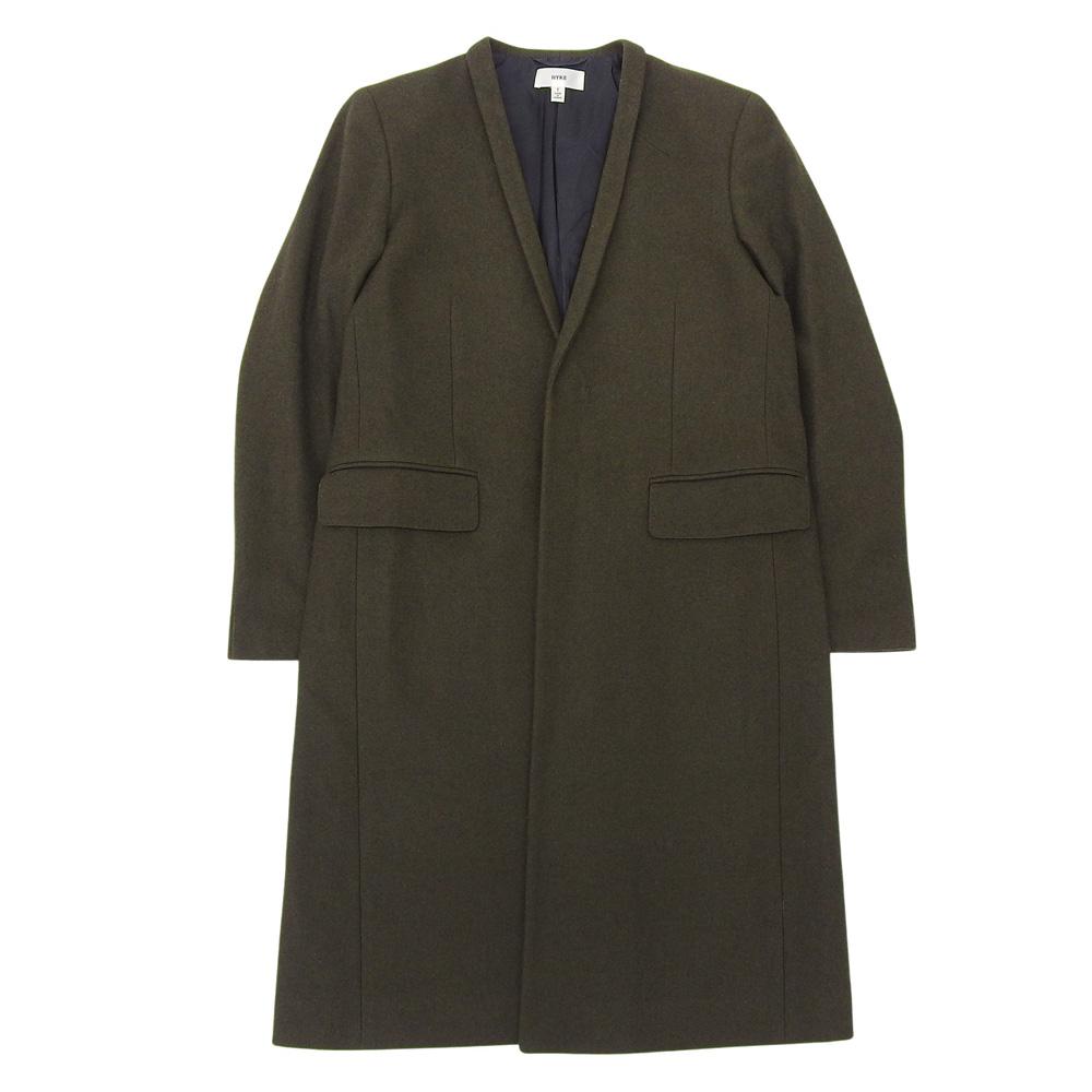 HYKE Women's Khaki Mini Shawl Collar Wool Chesterfield Coat Coat 1 khakiUsed