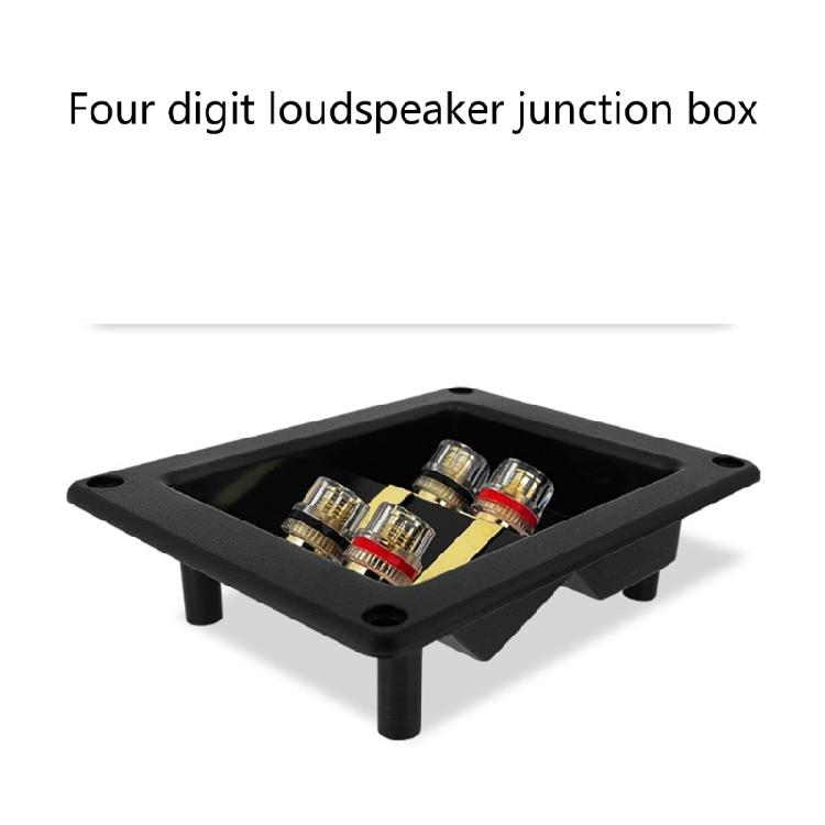 Live Speakers Terminal Box 4 Copper Binding Post Cable Connector Terminal