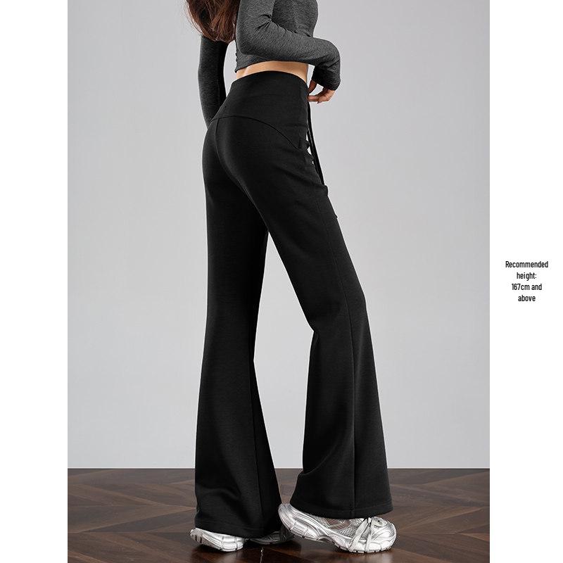 

IuIu Women s High Waist Flared Pants - Spring/Autumn 2026 Casual & Slimming Sports Trousers L, 53-57.5kg