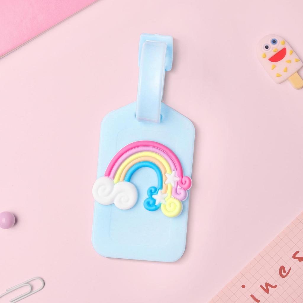 Cute Cartoon PVC Luggage Tag - Waterproof Travel Boarding Pass Card for Students