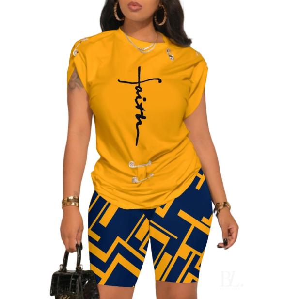Summer 3D Print Oversized Casual Top & Shorts Set Sets Casual Two Fashion Casual Pieces for Women Tracksuits