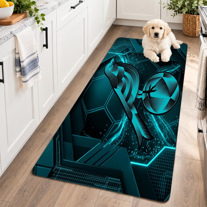 Flannel Kitchen Mat Norwich City Football Soft Area Rug Non Slip Floor Carpet Home Decoration