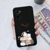 Veske for OPPO A91 A76 A73 A93 A72 A78 A94 A8 AX7 telefondeksel Cute Cat Støtsikker matt myk silikon Anti-fall kamerabeskyttelse for OPPO støtfanger