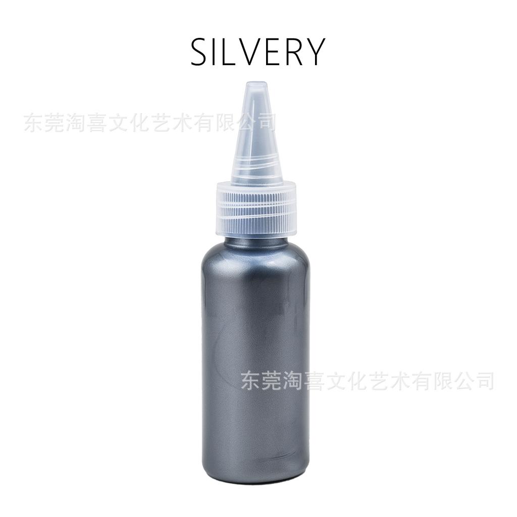50ml Perleťová akrylová barva Voděodolný kovový umělecký pigment v mačkací lahvičce Potřeby pro DIY řemesla Malování na plátno