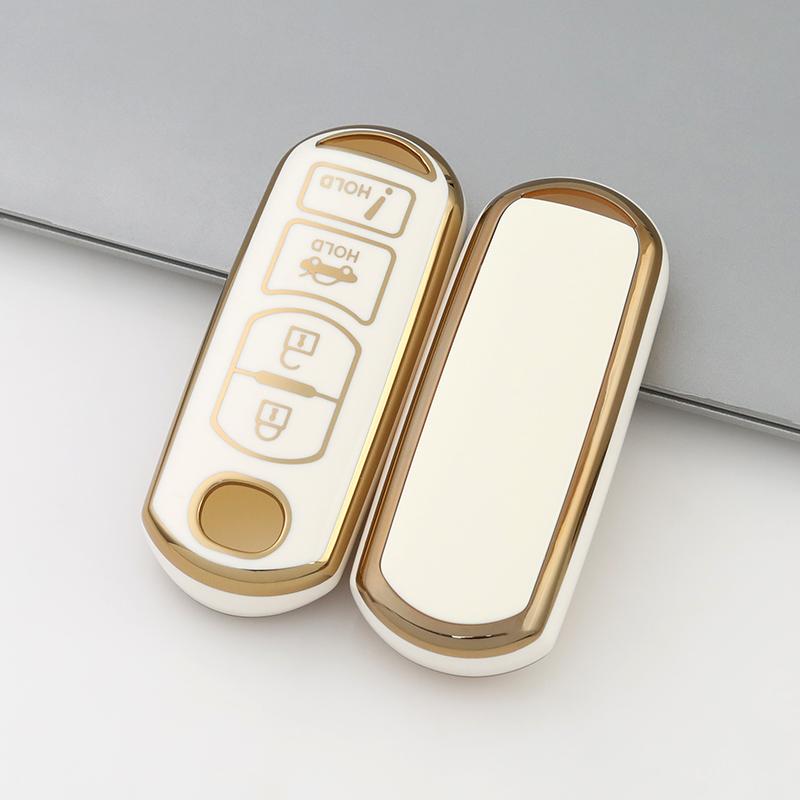 TPU 4 Buttons Car Key Case Cover for Mazda 2 3 6 Atenza Axela Demio CX-5 CX5 CX-3 CX7 CX-9 CX30 Keys Protector Accessories