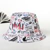 Sunscreen Hip Hop Cap Letter WHAT Panama Bucket Hats Fishermen Caps Graffiti Fisherman Hats  Summer