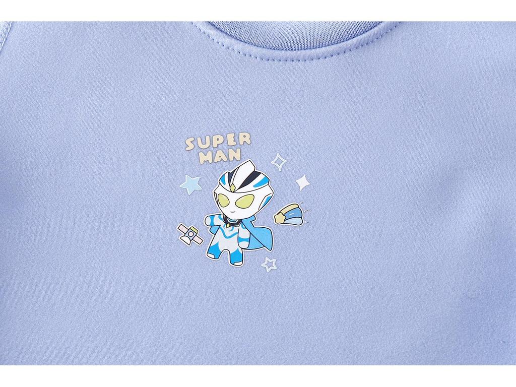 Children's Velvet Sakura Pajama Set: High-Waist, Fleece-Lined, Warm Autumn/Winter Wear for Boys and Girls