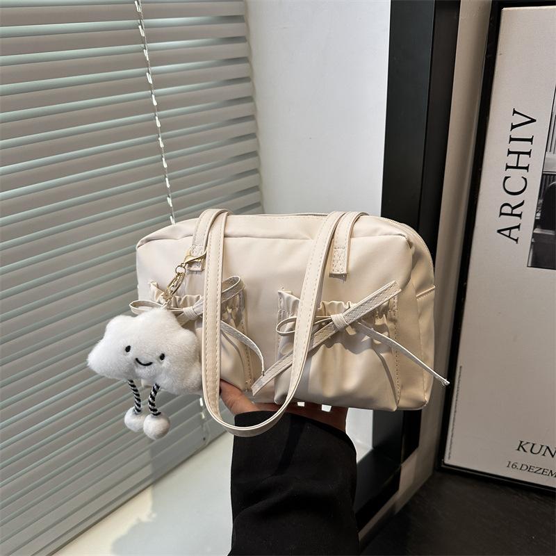 

Bow underarm bag new summer beautiful solid color casual shoulder bag fashion commuter bag no pendant