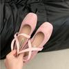 Flat Shoes for Women Summer New Pink Ballet Shallow Mouth Flats Sole Single Shoe Womens Soft Soled Mary Jane Shoes Pumps Zapatos