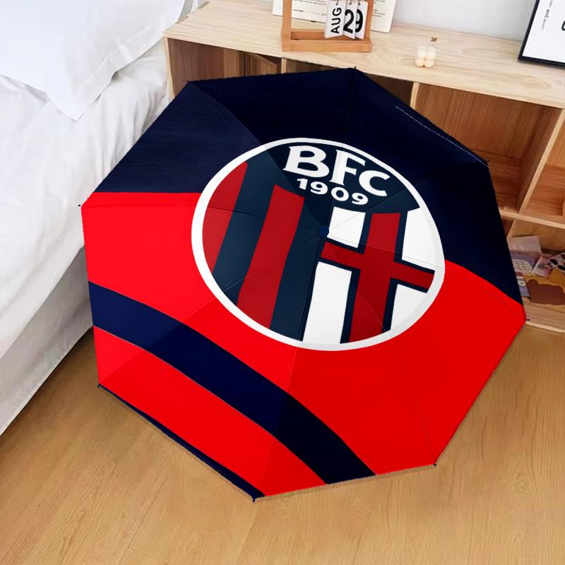 1PC Ac Milan Printed Umbrella Folding umbrella, automatic umbrella 8-Frame for Travel, camping Fan gifts Christmas Gifts