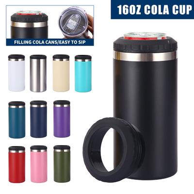 Cold Cola Can Double Cover Water Cup Car Straight Cup Multi-functional Portable Beer Cup