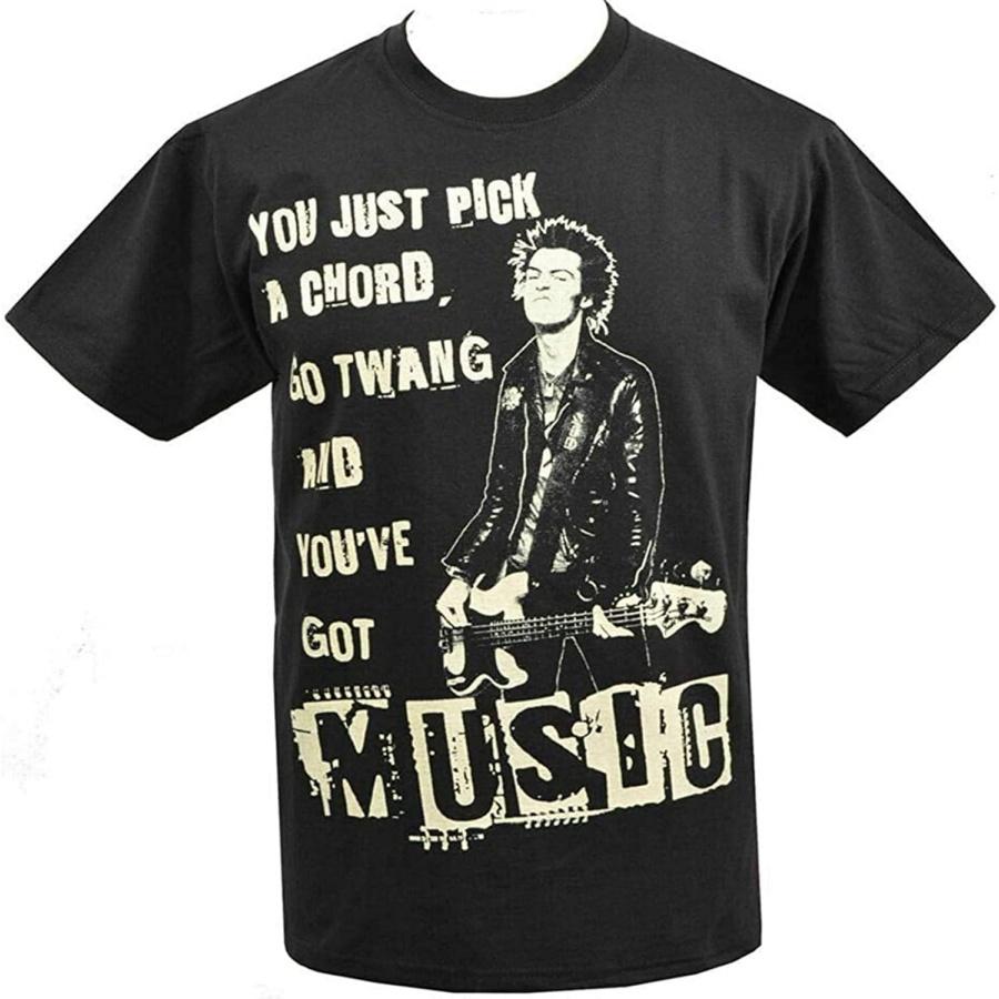 Мужская панк-футболка Сид Вишес 1977 Панк-рокер Гитара Звук Музыка S